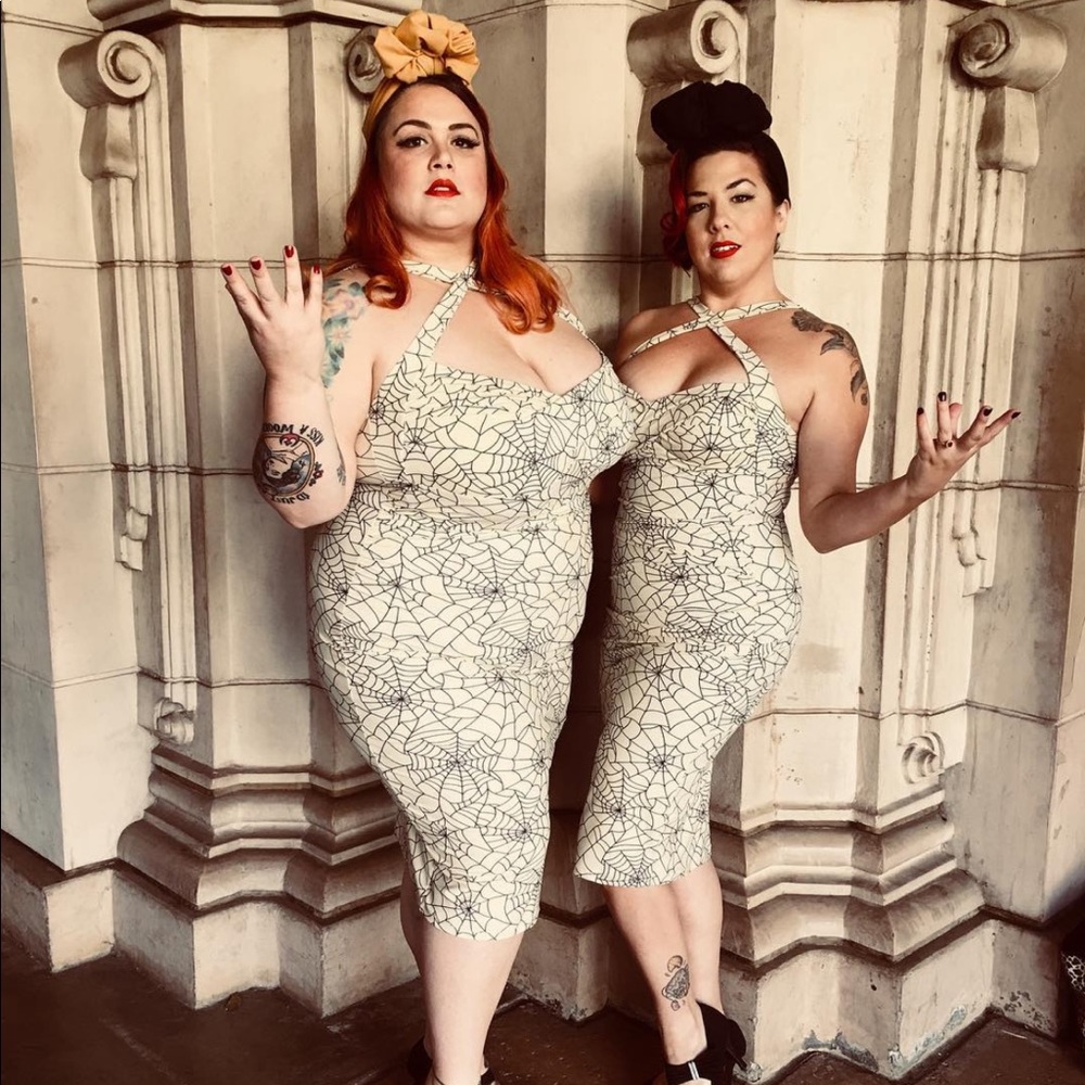 Oblong Box Shop Double Cross Dress Nude Spiderweb Denialle Von Fitch Pinup
